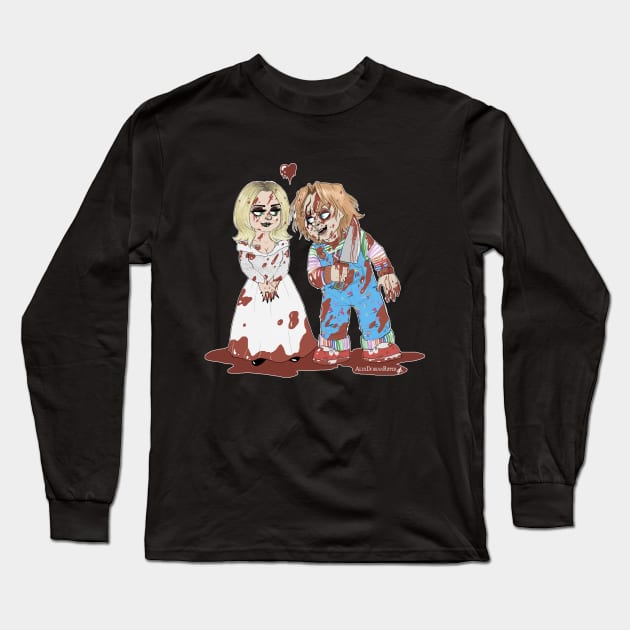 Bride of Chucky Long Sleeve T-Shirt by AlexTheHellArtist